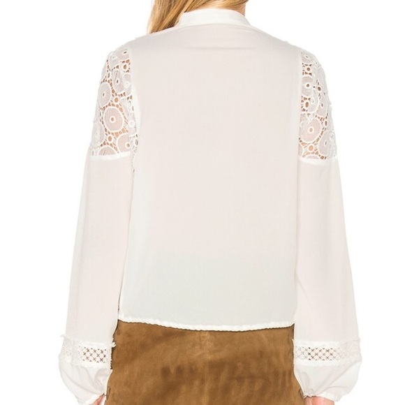 Tularosa Revolve Farrah Blouse Long Flare Sleeve Crochet Lace Ivory Size XS - Picture 16 of 16